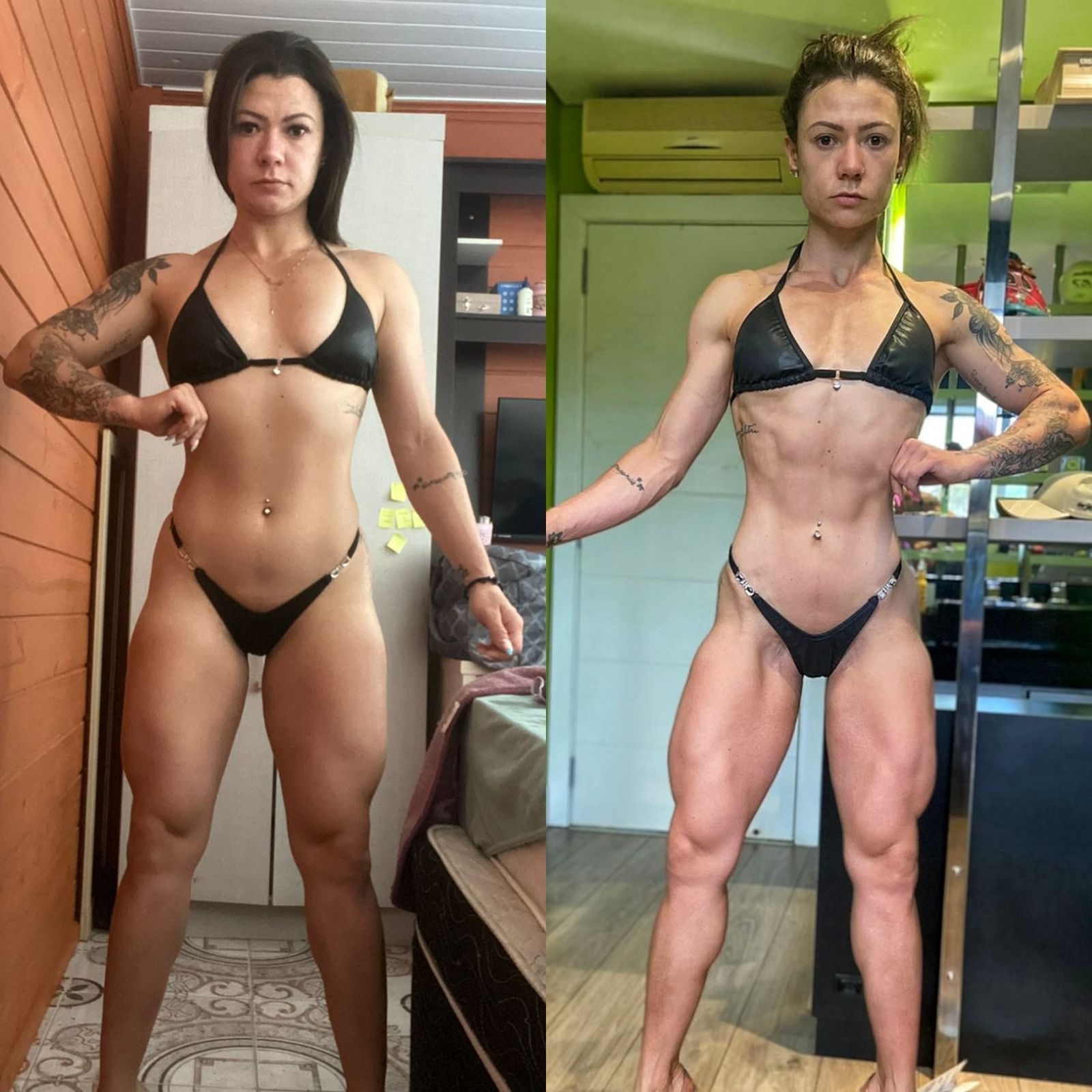 Transformação física com tonificação muscular